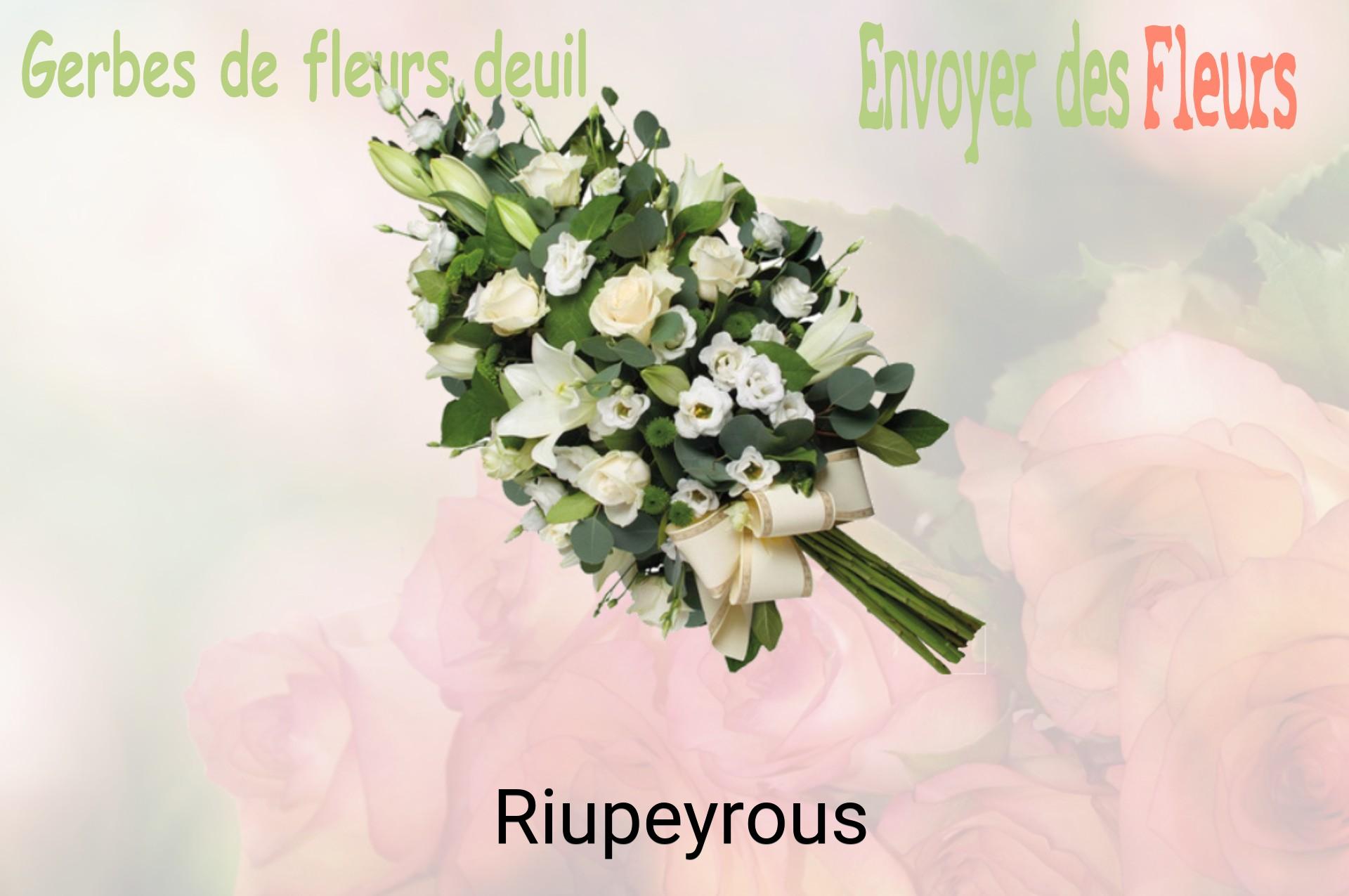 Gerbe de fleurs de deuil livrée à Riupeyrous